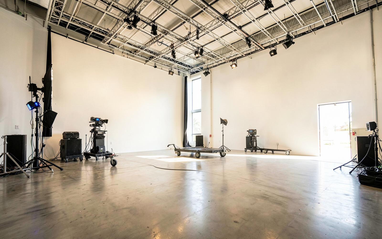 Shear production studio prepared for a client shoot